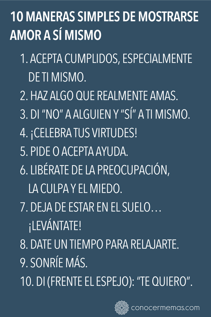 10 maneras simples de mostrarse amor a sí mismo 1