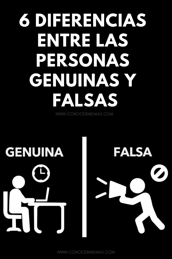 6 Diferencias entre las personas GENUINAS y FALSAS