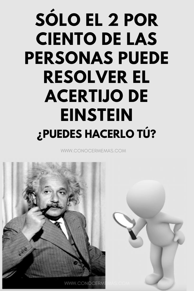 Sólo el 2 por ciento de las personas puede resolver el acertijo de Einstein, ¿puedes hacerlo tú?