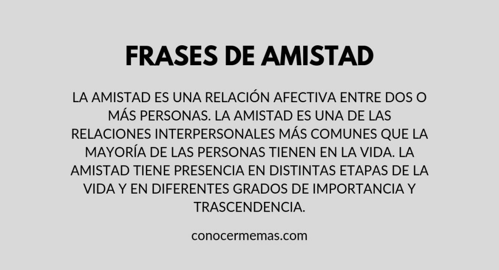 Frases de amistad