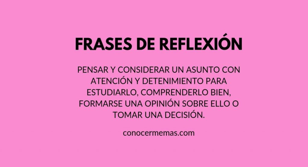 Frases de reflexión